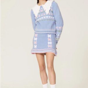 LoveShackFancy Hathaway Bow Skirt Size M